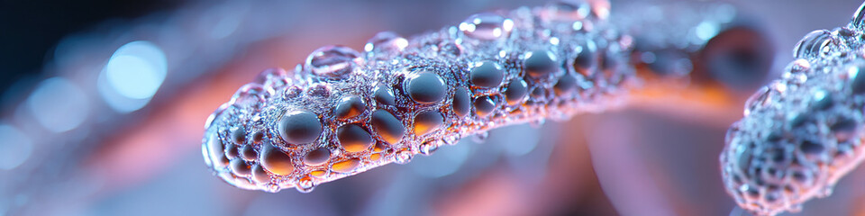 Poster - Microscopic View of Two Bubble-Covered Structures