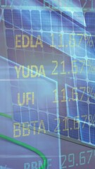 Poster - Animation of financial data processing over solar panel
