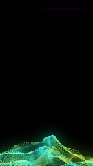 Poster - Colorful abstract animation with glowing lines forming dynamic shapes on black background