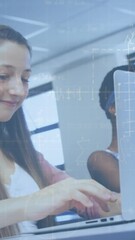 Poster - Animation of mathematical equations over schoolchildren using laptop