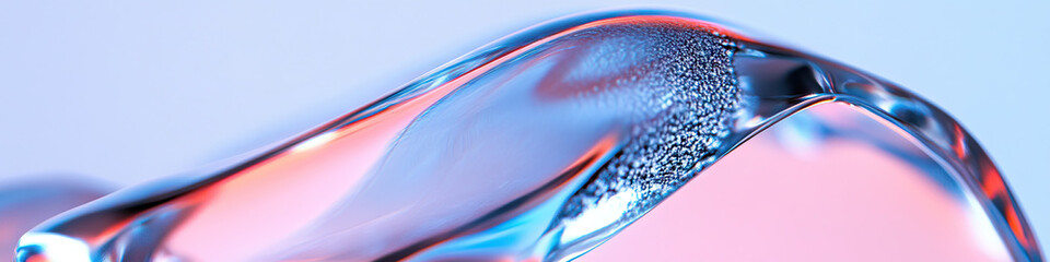 Poster - Close-up of Translucent Curved Object with Textured Surface