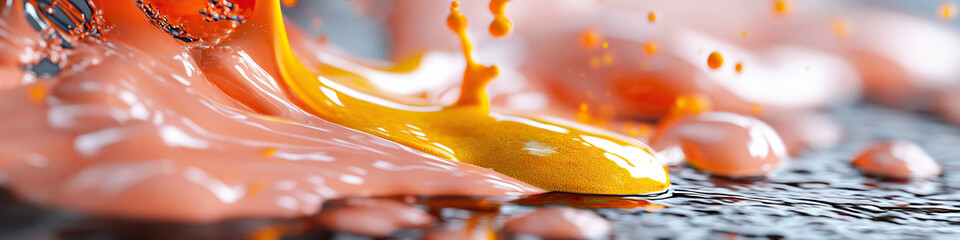 Poster - Orange and Yellow Liquid Splash