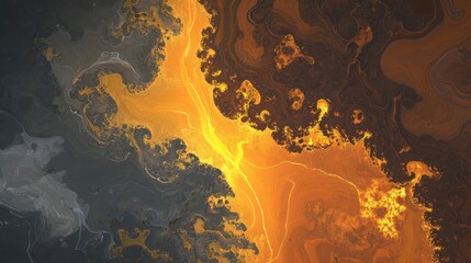 Poster - Abstract design with flowing colors and intricate patterns.