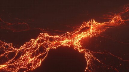 Poster - Abstract representation of flowing lava.