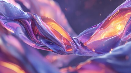 Poster - Abstract liquid forms in vibrant hues.