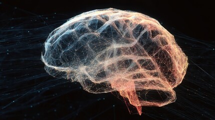 Aufkleber - A network representation of the human brain.