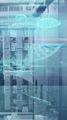 Poster - Animated video showcases purple servers in a global tech connection concept.