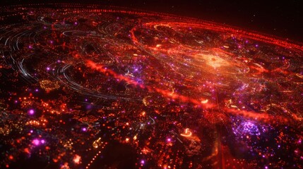 Poster - A swirling galaxy of vibrant colors.