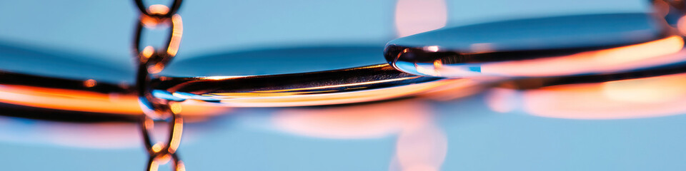 Poster - Metallic Discs Connected by Chain