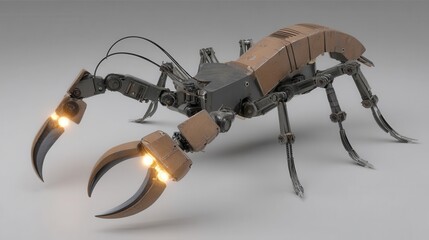 Aufkleber - Detailed illustration of a mechanical insect-like creature.