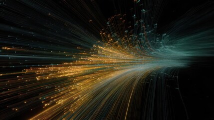 Aufkleber - Abstract design of converging lines of light.