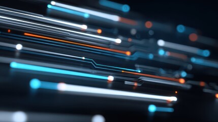 Aufkleber - Abstract digital circuit lines design.