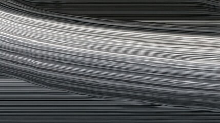 Poster - Abstract grayscale design with flowing lines.