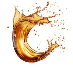 Poster - Dynamic Splash of Brown Liquid with Vibrant Motion and Detail