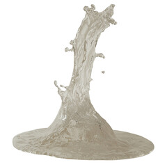 Poster - Splash of Water Creating Dynamic Fountain Shape with Droplets