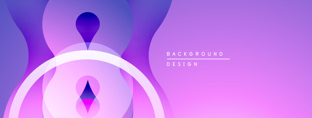Poster - Abstract purple design features flowing shapes, gradients. Modern aesthetic, suitable for backgrounds, presentations. Minimalist composition.