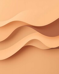 Poster - Elegantly layered and curvilinear, a flowing gradient in earthy tone