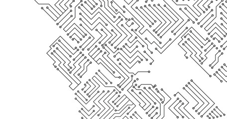 Poster - Circuit technology background with hi-tech digital stock illustration