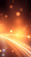 Poster - Abstract Futuristic Light Streaks with Defocused Orbs for Digital Design