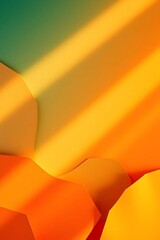 Poster - Abstract paper installation of warm shades, creating depth and interplay