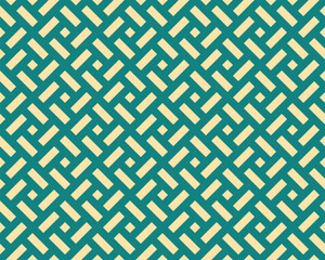 Leinwandbilder - Abstract geometric pattern. A seamless vector background. Golden and green ornament. Graphic modern pattern. Simple lattice graphic design