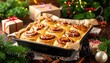© Darni - Festive cinnamon rolls in a baking dish