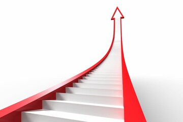 Poster - Red arrow with steps graphic