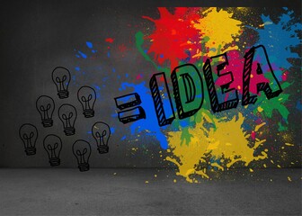 Poster - Idea on splashes in dark room