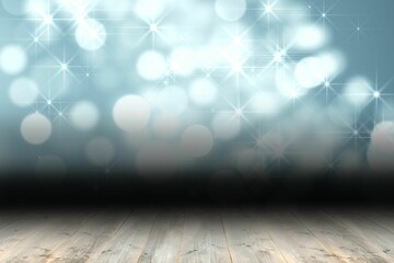 Poster - Shimmering light design over boards