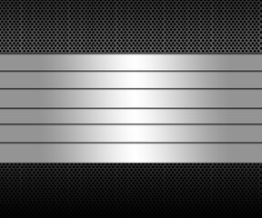 Poster - Abstract background with silver stripes