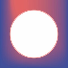 Poster - Image of circle with copy space on purple to pink background