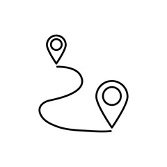 Poster - destination icon isolated sign symbol vector, flat black linear illustration for web and app..eps