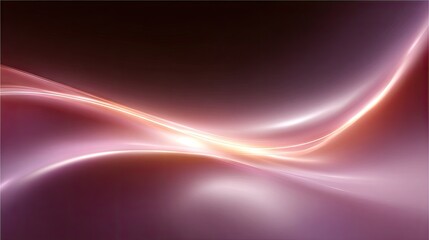 Poster - Abstract Light Waves with Soft Gradient in Pink and Purple Shades