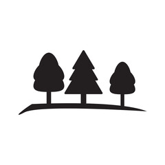 Poster - forest icon isolated sign symbol vector, flat black simple illustration for web and app..eps