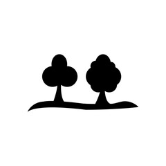 Poster - forest icon isolated sign symbol vector, flat black simple trendy style illustration for web and app..eps