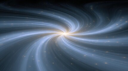 Poster - Swirling Cosmic Design with Bright Starburst and Ethereal Glow
