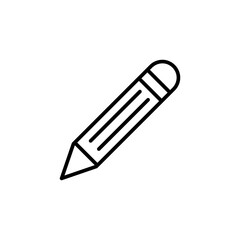 Poster - pencil icon isolated sign symbol vector, flat black linear illustration for web and app..eps