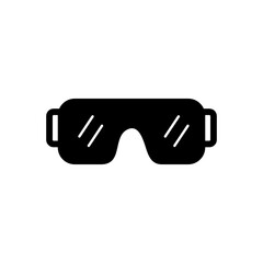 Poster - safety glasses icon or logo isolated sign, vector flat black trendy style illustration for web and app..eps