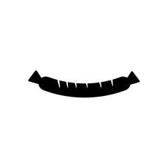 Poster - sausage icon isolated sign symbol vector, flat black simple flat black trendy style illustration for web and app..eps