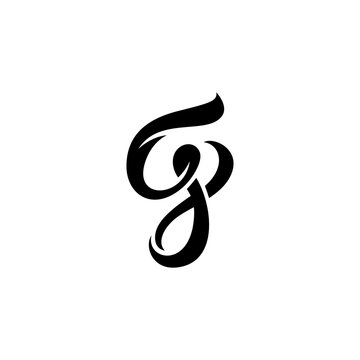 GJ, JG letters abstract logo monogram