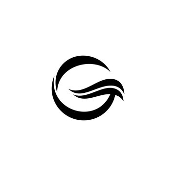 Letter G logo with wave and sun element