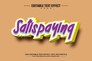 Poster - Satispaying 3D editable text effect template