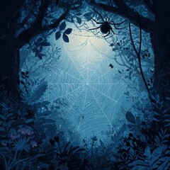spider web halloween illustration