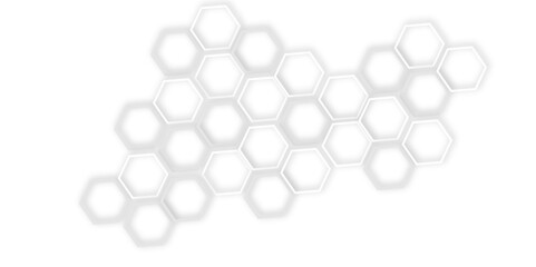 Fototapete -  seamless abstract white background with a pattern  of structure technology out line hexagon  creating a modern and minimalist design with clean lines.