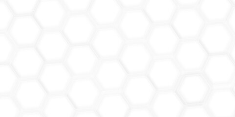 Fototapete -  seamless abstract white background with a pattern  of structure technology out line hexagon  creating a modern and minimalist design with clean lines.