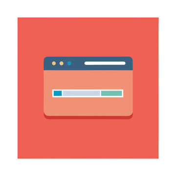 Simple Vector Browser Window with Progress Bar Illustration