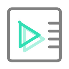 Aufkleber - Abstract turquoise shape inside a grey square frame suitable for design projects with transparency