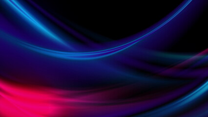 Poster - Abstract blue and purple smooth blurred waves elegant background