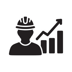 Poster - Requirement checklist glyph icon with a document and checkmarks for project specifications task list and planning and development process