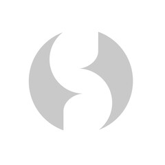 Aufkleber - Abstract circular logo with stylized s shape and subtle gradient